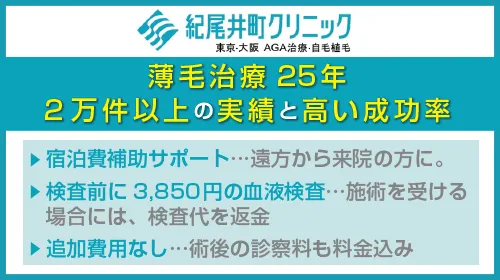 紀尾井町クリニックは薄毛治療25年の実績あるクリニック